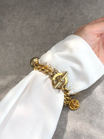 CELINE Arc de Triomphe Bracelet Gold Vintage stmihz