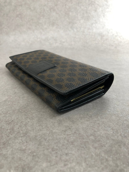 CELINE Macadam Blason Long Wallet Black Vintage d3z87w