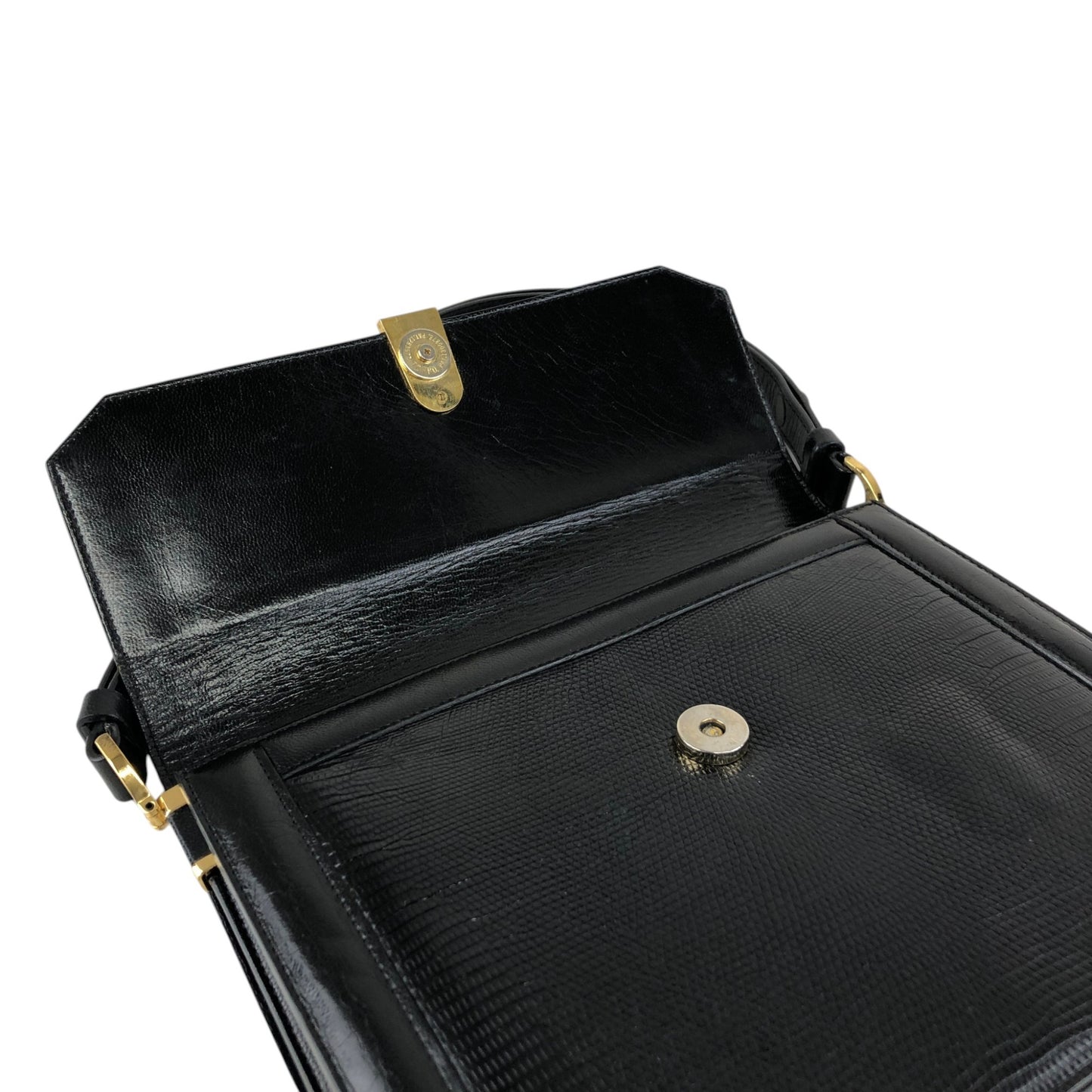 Yves Saint Laurent YSL Logo Shoulder bag Black Vintage 67eb7u