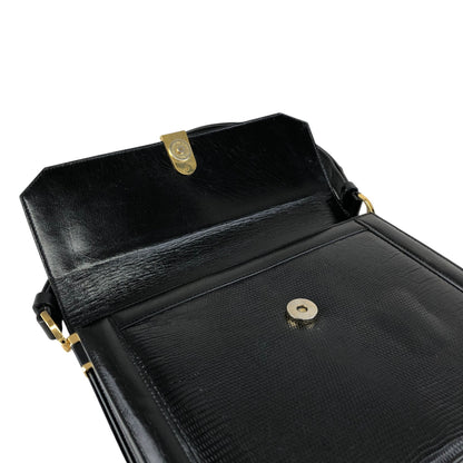 Yves Saint Laurent YSL Logo Shoulder bag Black Vintage 67eb7u