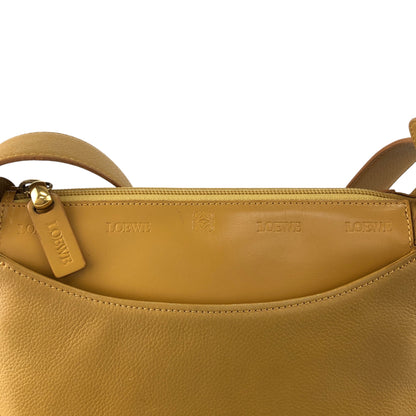 LOEWE Logo Embossed Shoulder bag Yellow Vintage uwdr5a