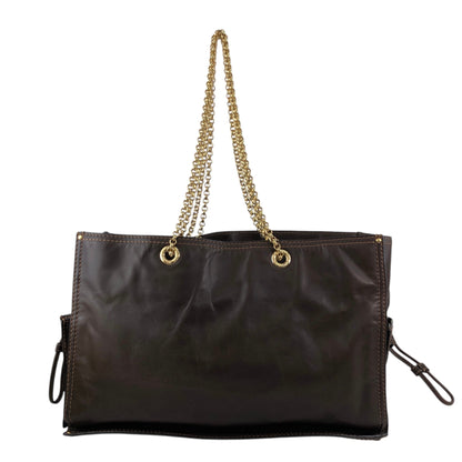 LOEWE Logo Chain Totebag Brown Vintage xy3fjn