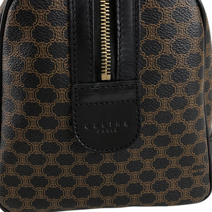 CELINE Macadam Blason Two-way Handbag Shoulder bag Boston bag Black Vintage a68hfi