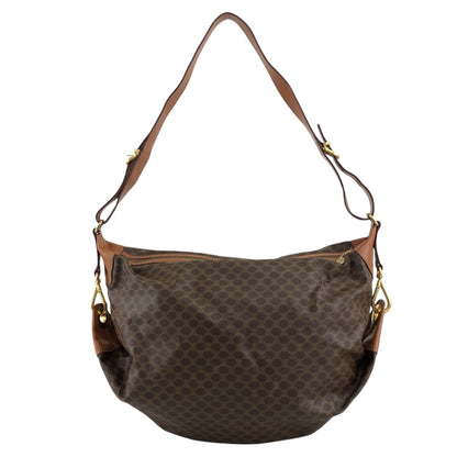 CELINE Macadam Round Shoulder bag Brown Vintage ckh8g4