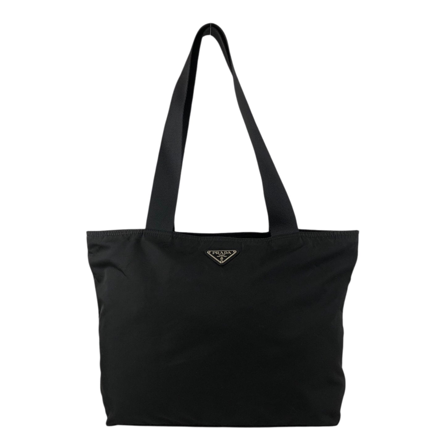 PRADA Tessuto Triangle Logo Totebag Black Vintage f5d8z2