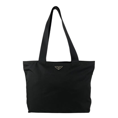 PRADA Tessuto Triangle Logo Totebag Black Vintage f5d8z2