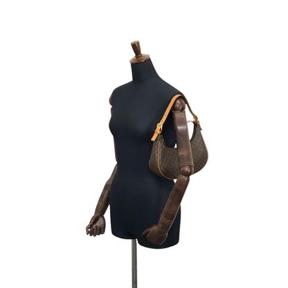CELINE Macadam Shoulder bag Hobobag Brown Vintage w5cp57