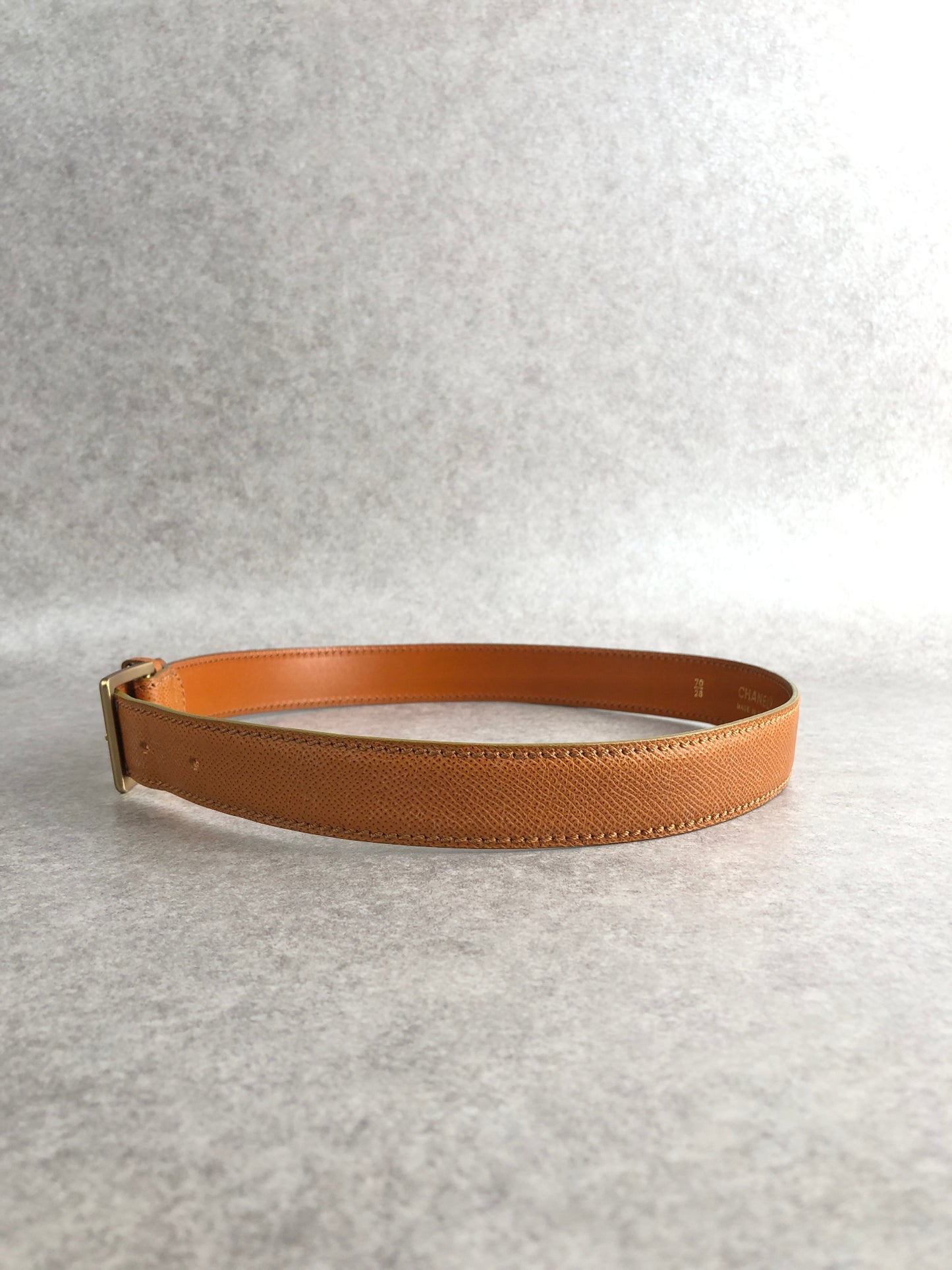 CHANEL Logo Belt Brown Vintage ryybkc