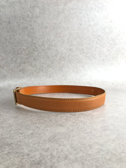 CHANEL Logo Belt Brown Vintage ryybkc