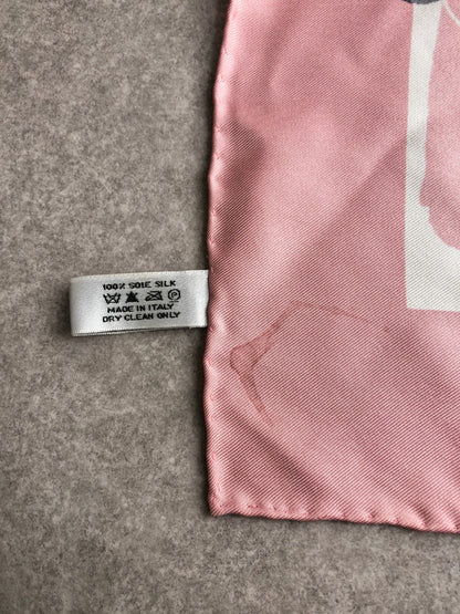 Christian Dior Silk Scarf Pink Vintage fcmd3y