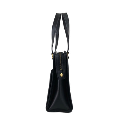 CELINE Turn Lock Handbag Black Vintage 6caidw