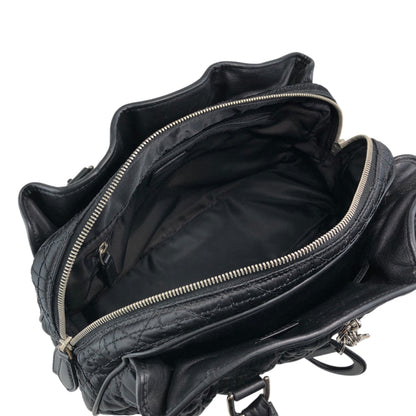 Christian Dior Cannage Charm Handbag Black Vintage sreacp