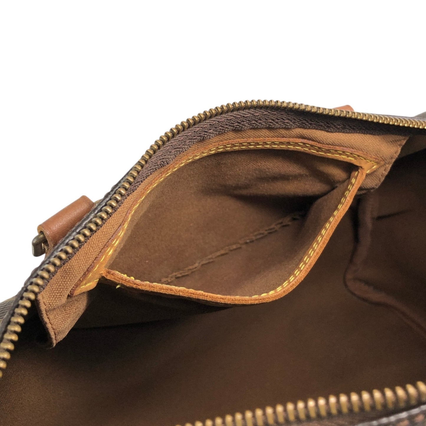 LOUIS VUITTON Monogram Handbag  Boston bag Brown Vintage 46eajv
