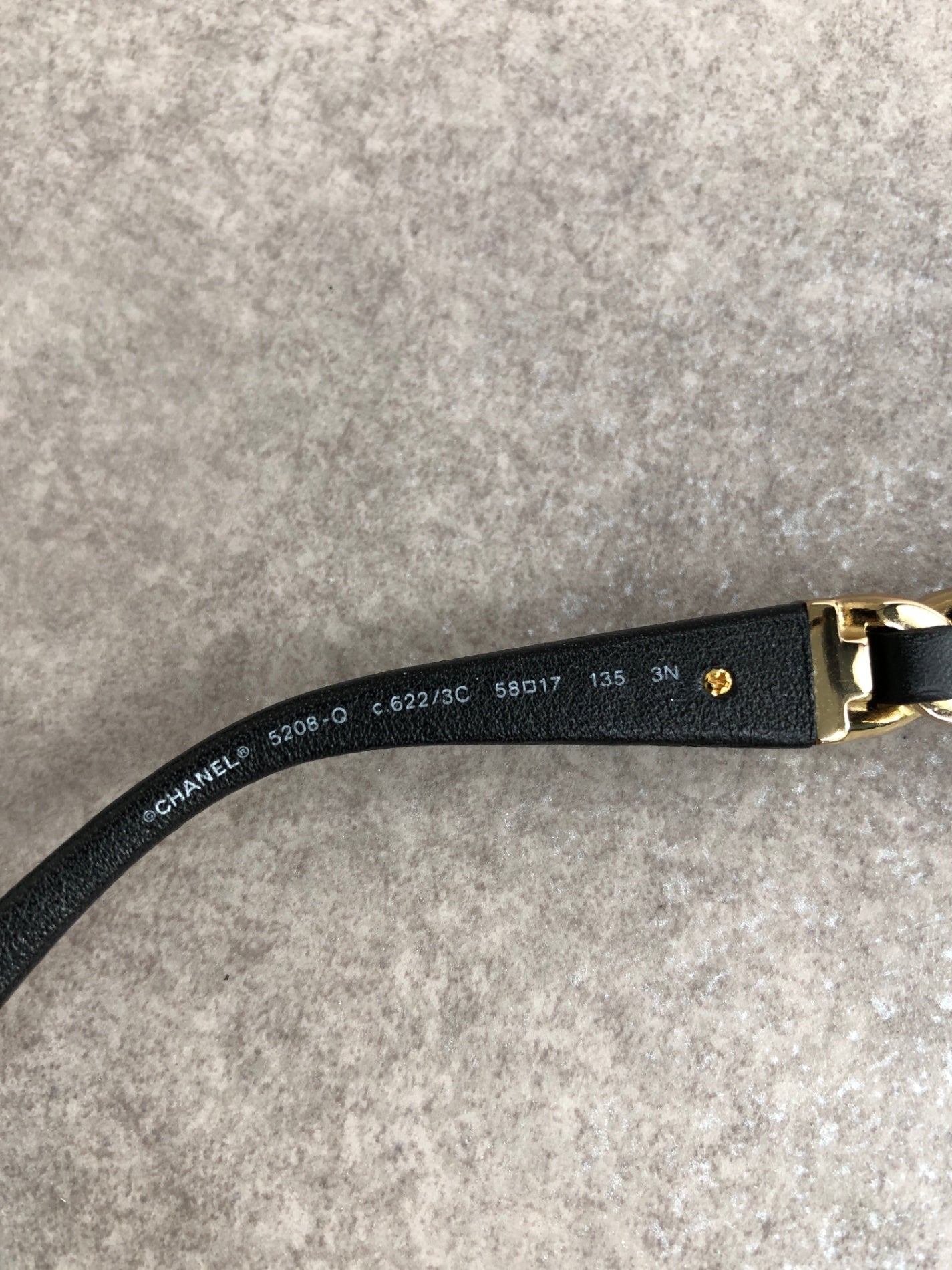 CHANEL Coco Mark Sunglasses Black 5208Q Vintage zxav3n