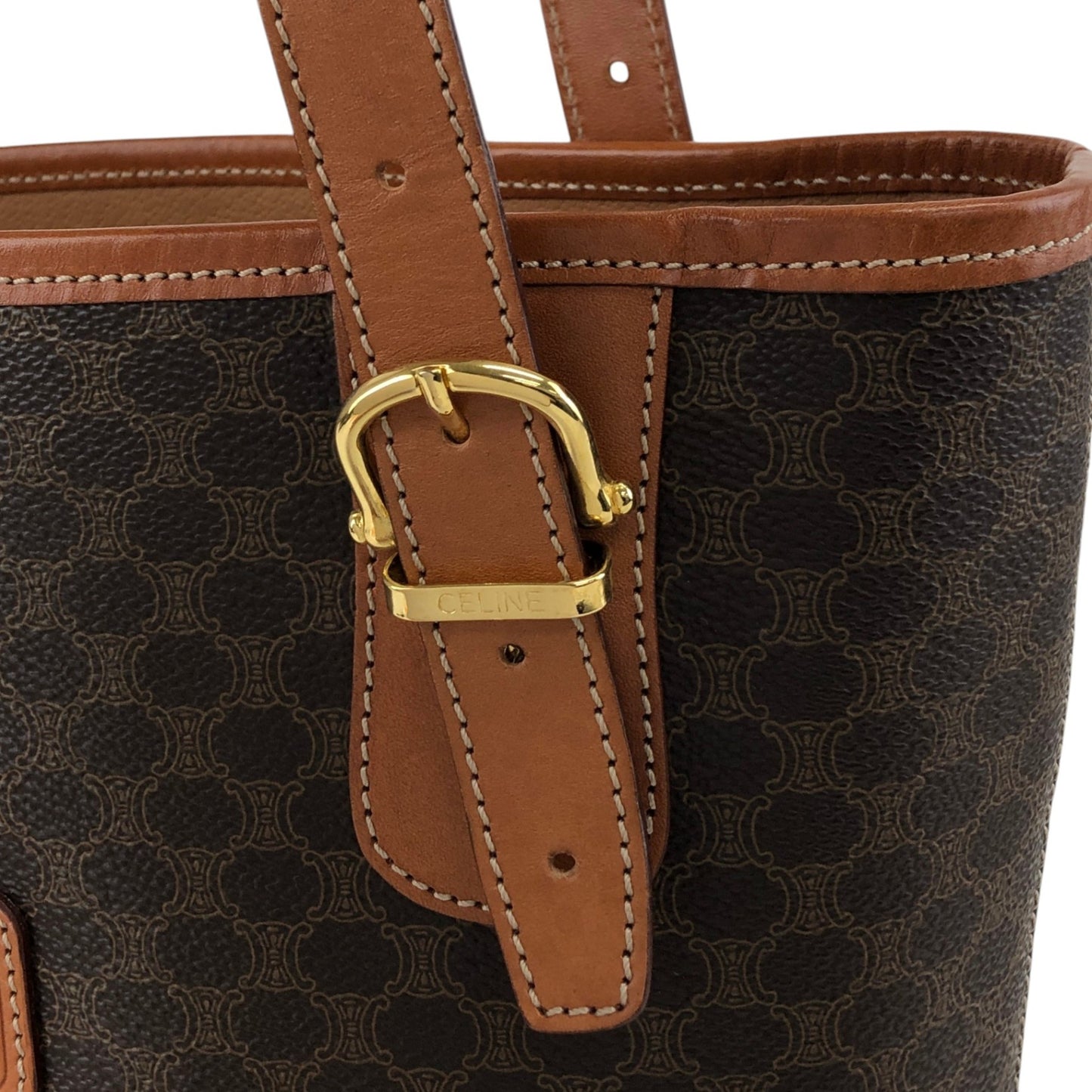 CELINE Macadam Blason Totebag Brown Vintage 2d6sne