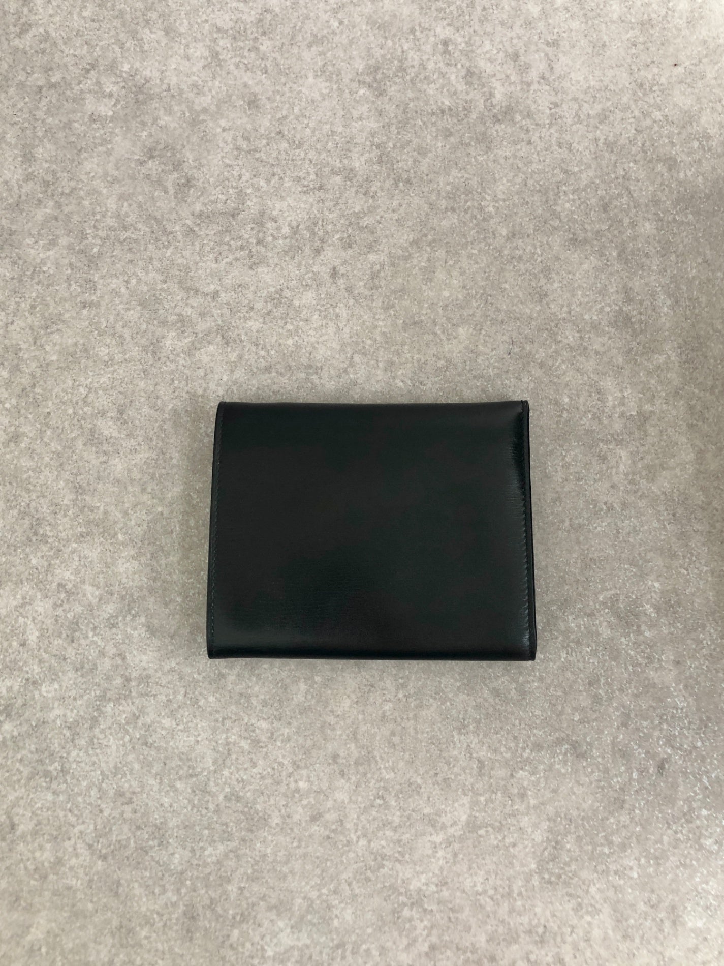 CELINE Horse Carriage Trifold Wallet Black Vintage 4azh3v