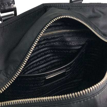 PRADA Tessuto Triangle Logo Two-way Handbag Shoulder bag Black Vintage xd7tr6