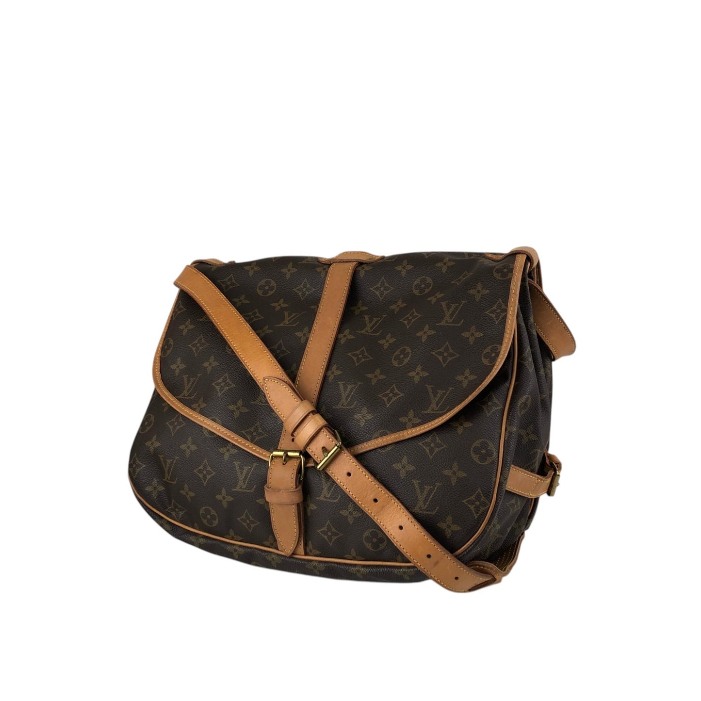 LOUIS VUITTON Monogram Shoulder bag Brown Vintage jer2hr