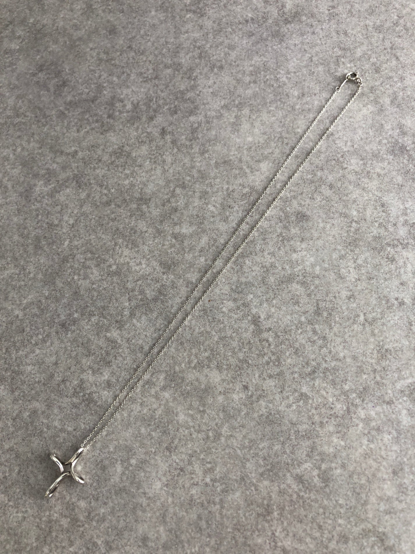 Tiffany & Co. Cross SILVER925 Necklace Silver Vintage wy5yh7
