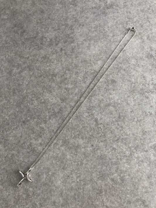 Tiffany & Co. Cross SILVER925 Necklace Silver Vintage wy5yh7