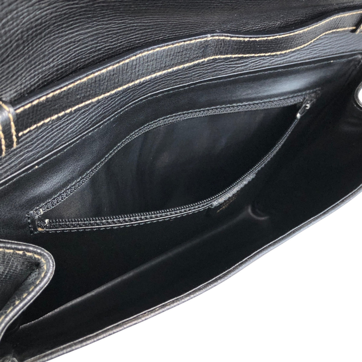 CELINE Circle Logo Shoulder bag Black Vintage 3sg788