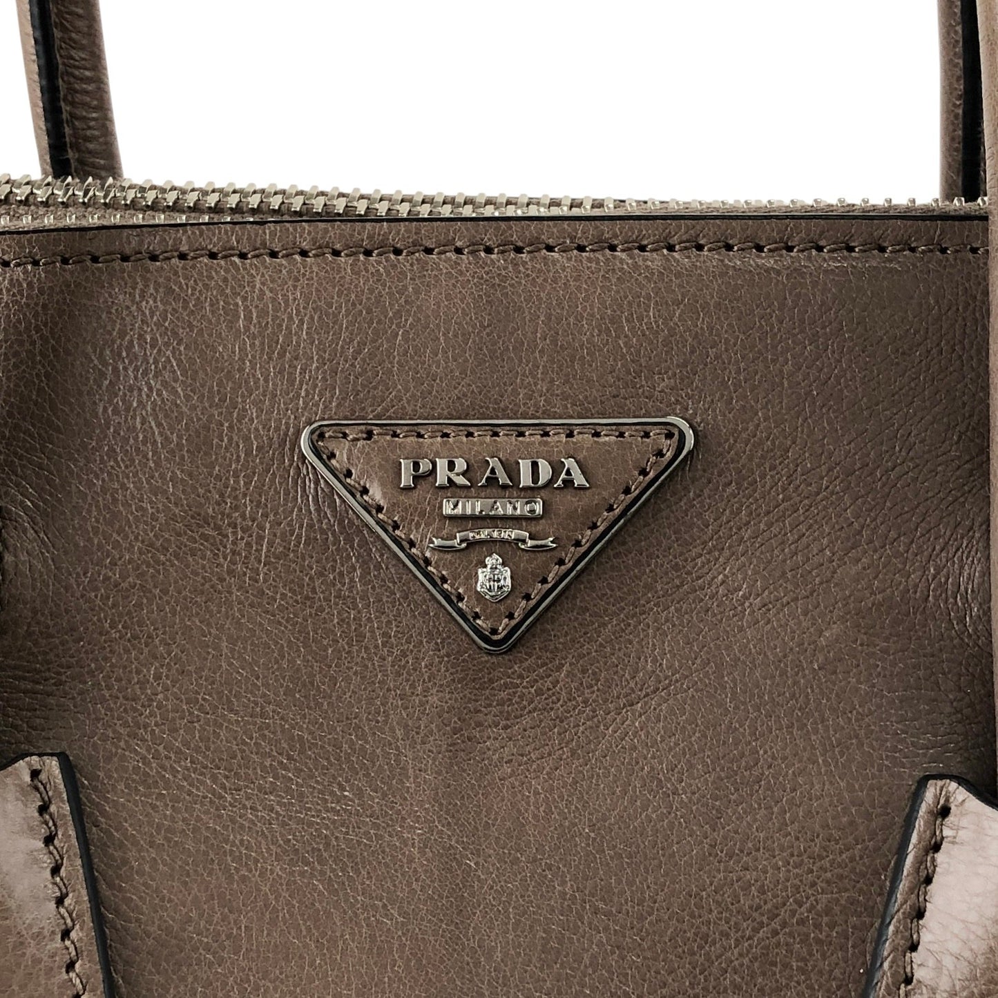 PRADA Triangle Logo Two-way Handbag Shoulder bag Brown Vintage miurph