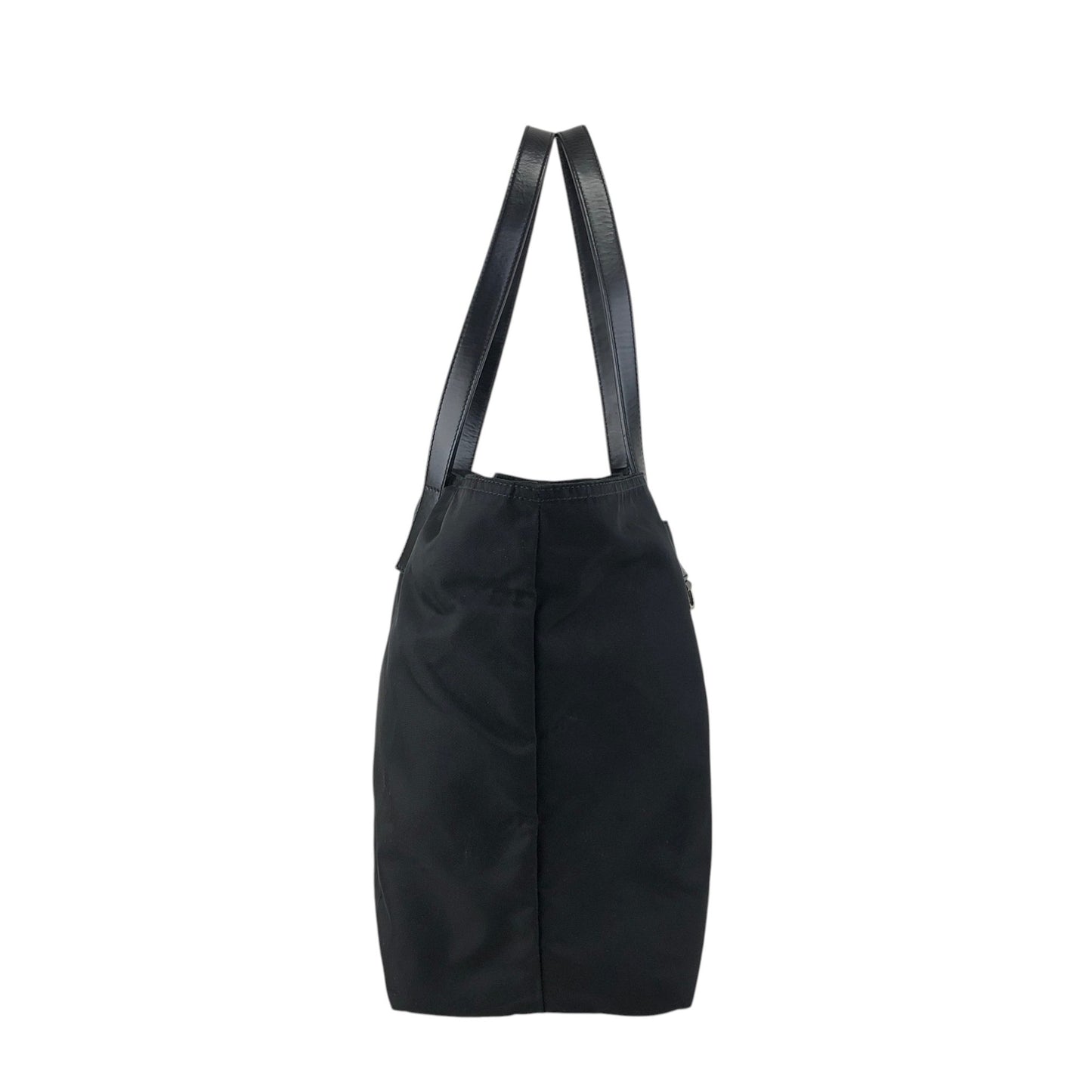 PRADA Tessuto Triangle Logo Totebag Black Vintage naaxd3