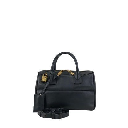 Yves Saint Laurent Two-way Handbag Shoulder bag Black Vintage 5fmarg