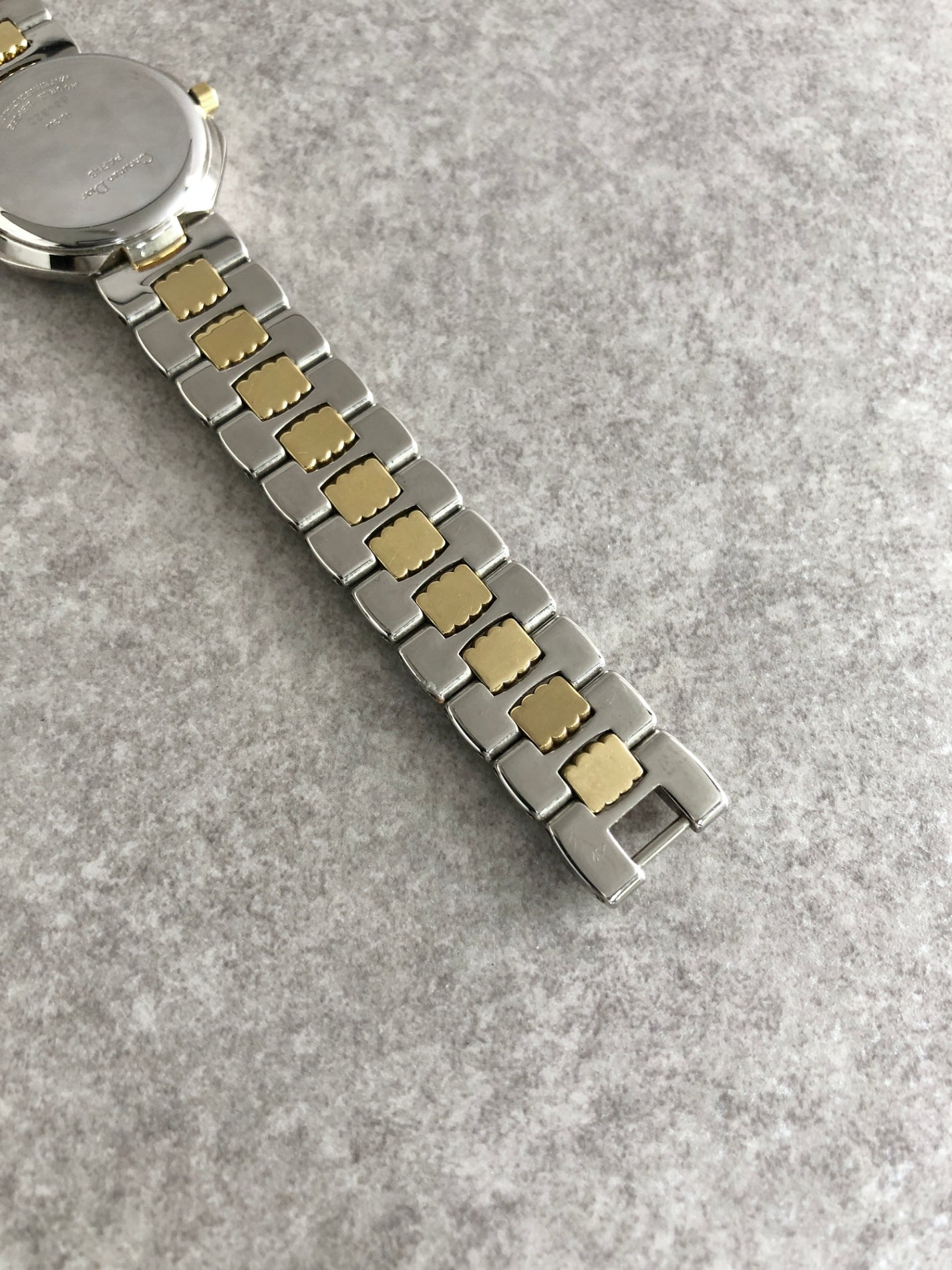 Christian Dior Octagon Watch Silver×Gold D48-203 Vintage timxzz