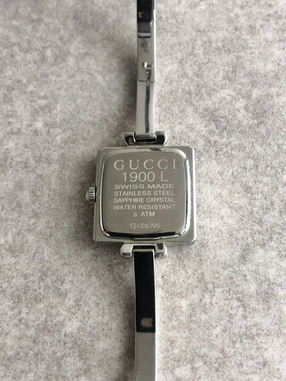 GUCCI Bangle Watch Silver 1900L Vintage ahc5hy