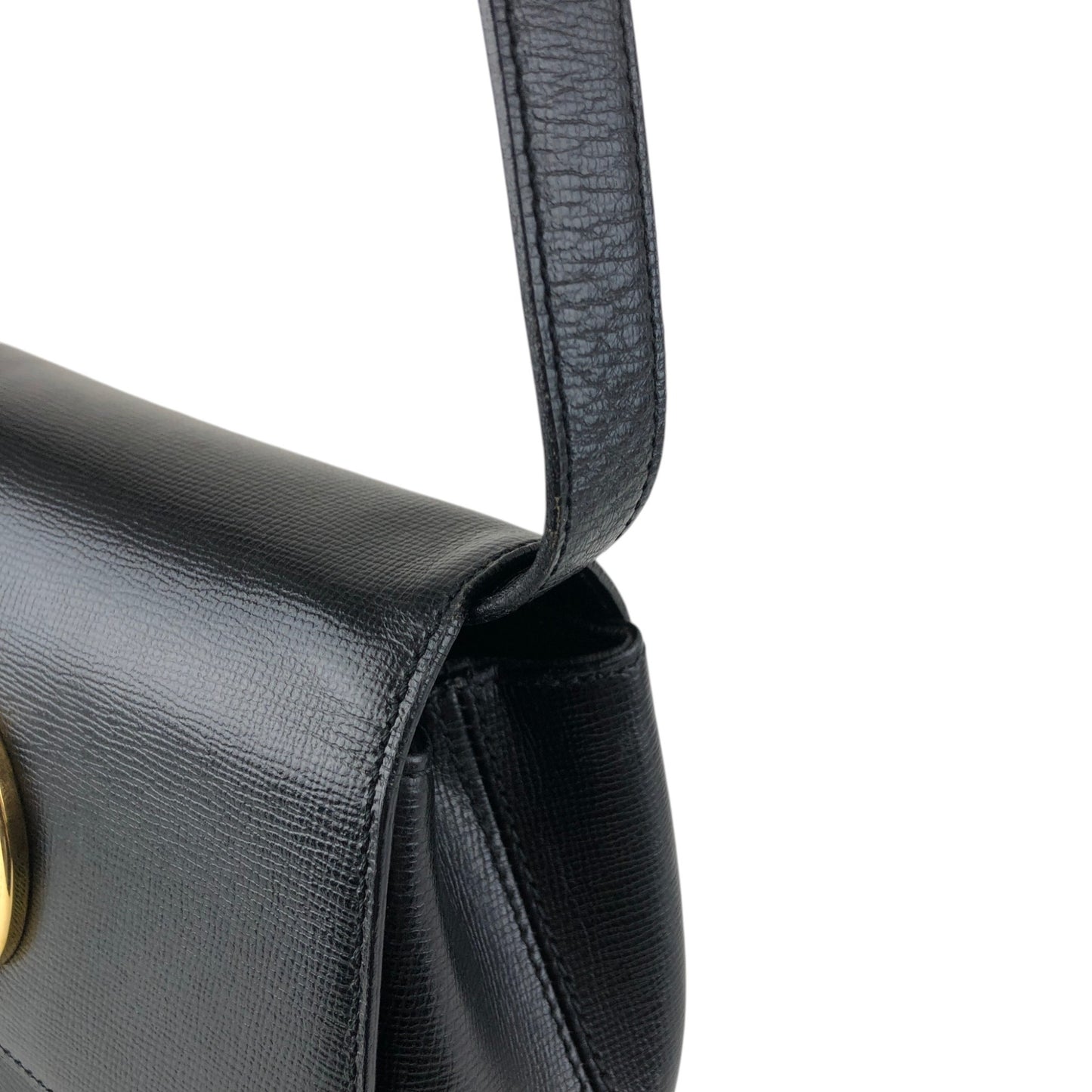 Christian Dior Turn Lock Shoulder bag Black Vintage rz2umb
