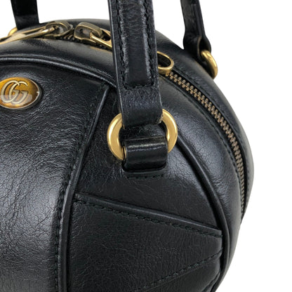GUCCI GG Logo Shoulder bag Black Vintage ym72ux