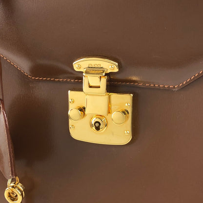 GUCCI Two-way Handbag Shoulder bag Brown Vintage icv4fg