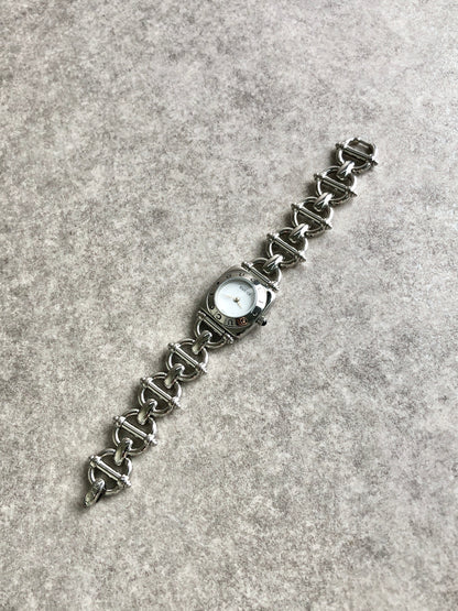 GUCCI Horse Bit Quartz Watch Silver 6400L Vintage 4rd3fu