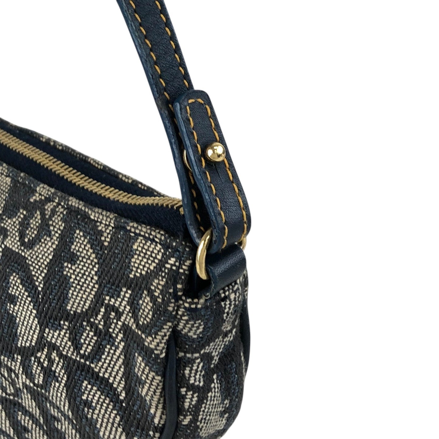 Christian Dior Trotter Shoulder bag Blue Vintage d5g4uj