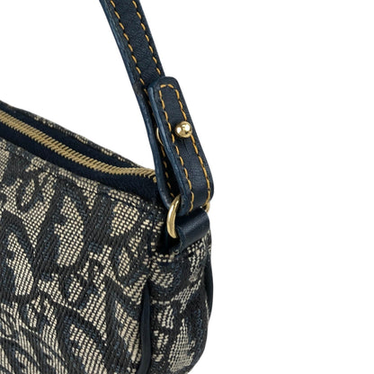 Christian Dior Trotter Shoulder bag Blue Vintage d5g4uj