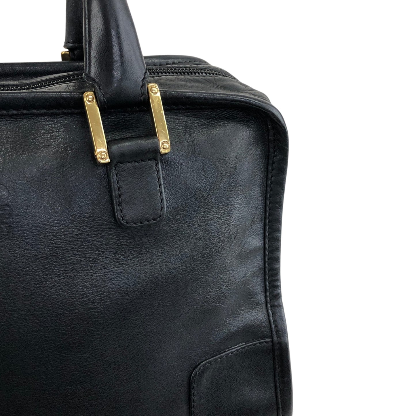 LOEWE Amazona28 Anagram Handbag Boston bag Black Vintage bda233