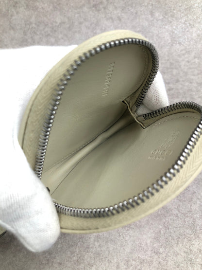 GUCCI GG Canvas Heart Motif Coin Purse Beige Vintage d3exzx