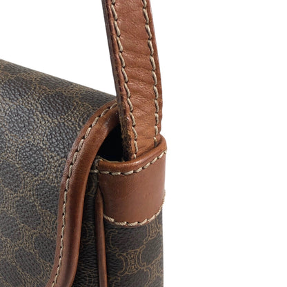 CELINE Macadam Triomphe Shoulder bag Brown Vintage eckras