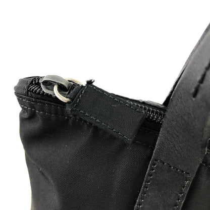 PRADA Triangle Logo Nylon Handbag Black Vintage hdamrs