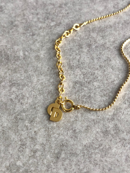 Christian Dior CD Logo Necklace Gold Vintage vppx7b