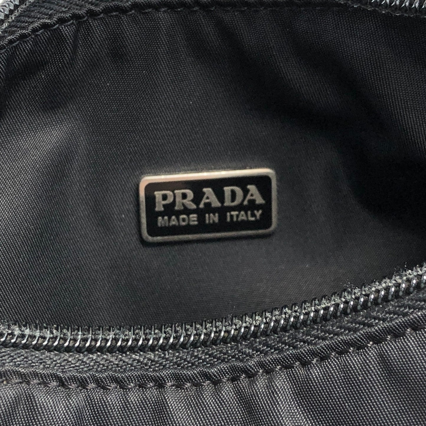 PRADA Triangle Logo Small Handbag Black Vintage bjmjhh