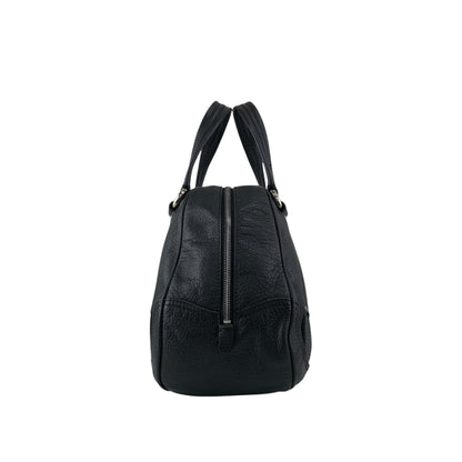 CELINE Blason Small Boston bag Handbag Black Vintage 2bg7ri