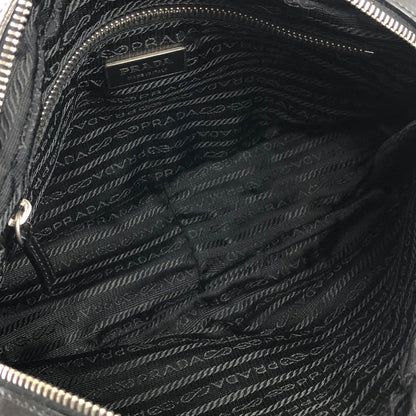 PRADA Triangle Logo Nylon Shoulder bag Black Vintage tfuabp