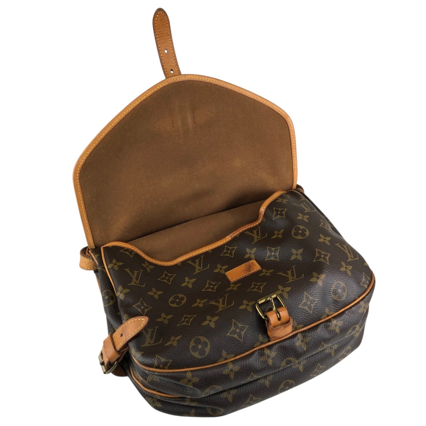 LOUIS VUITTON Monogram Shoulder bag Brown Vintage dzuvmj