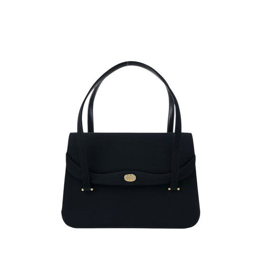 GUCCI Logo Handbag Black Vintage 7gsmmp