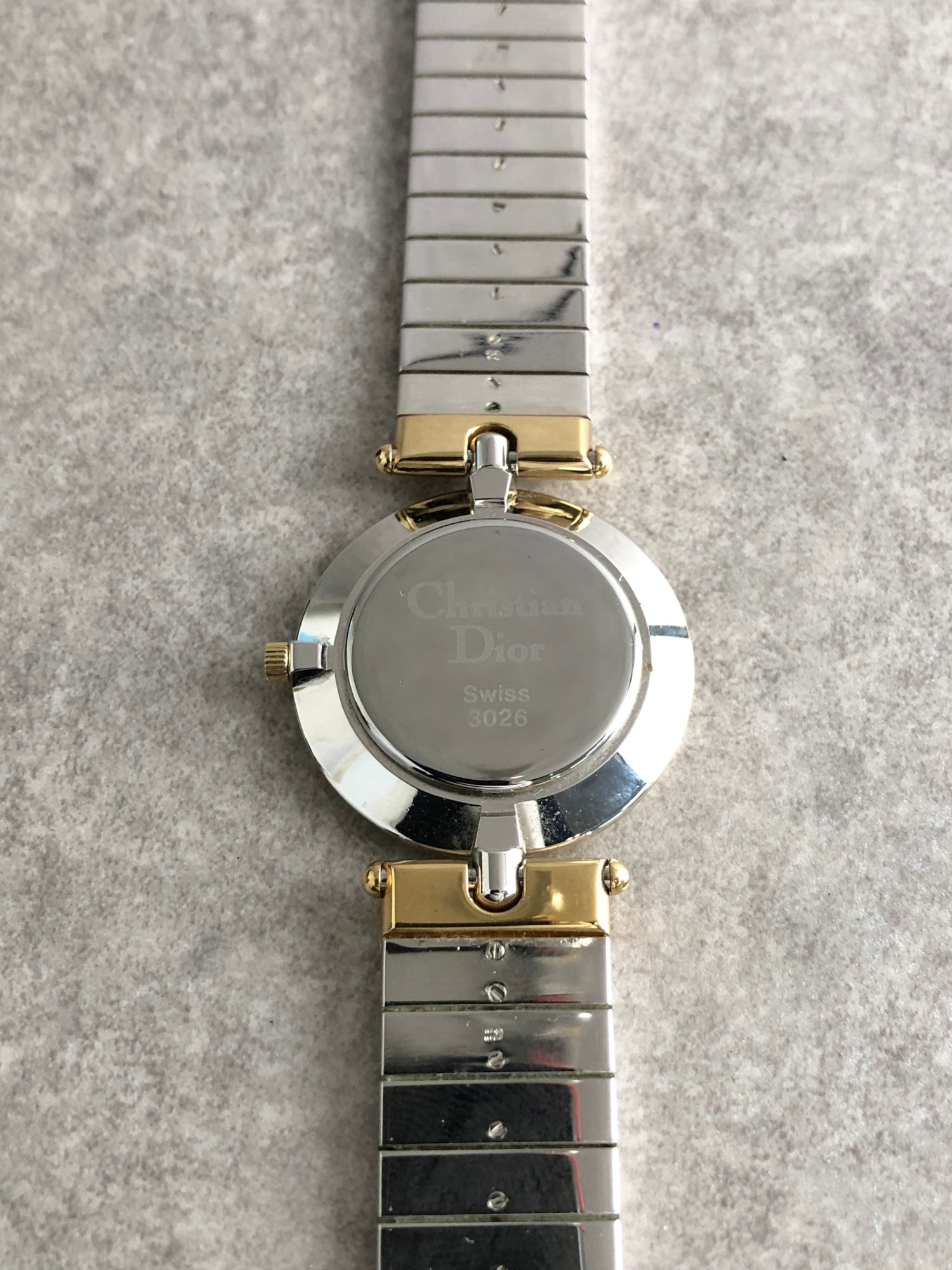 Christian Dior Logo Quartz Watch Silver 3026 Vintage sxevgu
