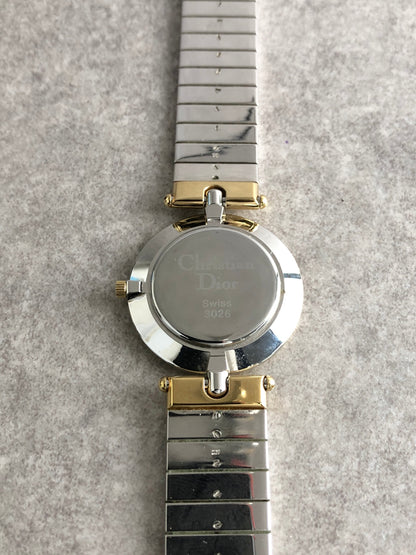 Christian Dior Logo Quartz Watch Silver 3026 Vintage sxevgu