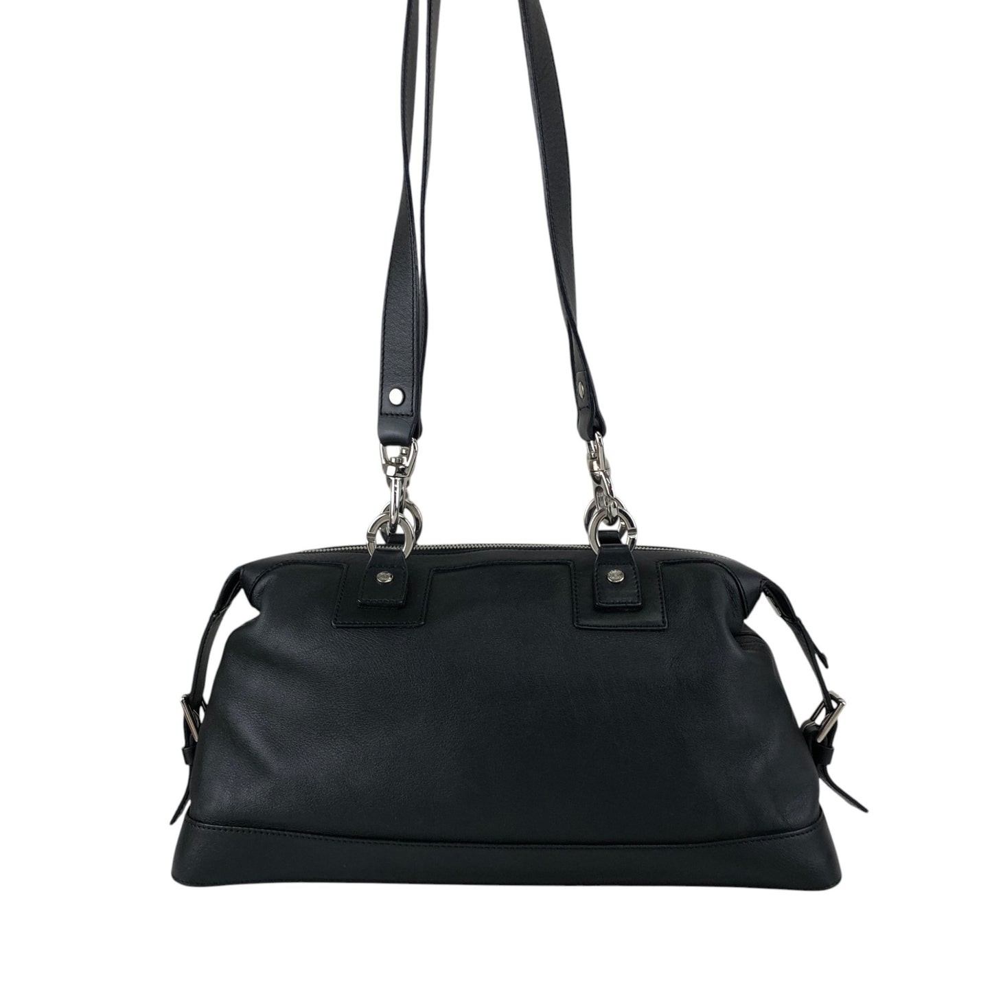 CELINE Blason Shoulder bag Black Vintage ftjas7