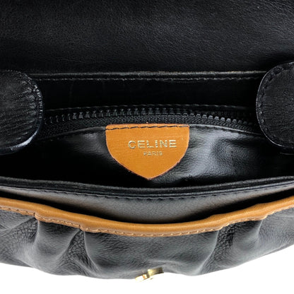 CELINE Blason 前扣肩背包 黑色復古 m2bms5